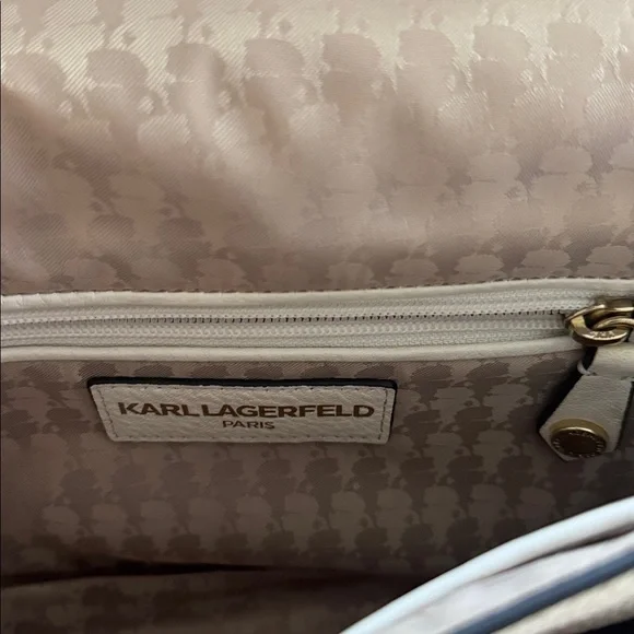 karl lagerfeld paris shoulder bag in pebble leather - Picture 9 of 10
